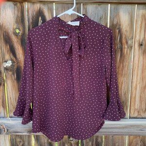 Sweet Wandered Flared Sleeve Blouse
